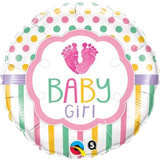 Folija balons "Baby girl/ LOVE", 46 cm