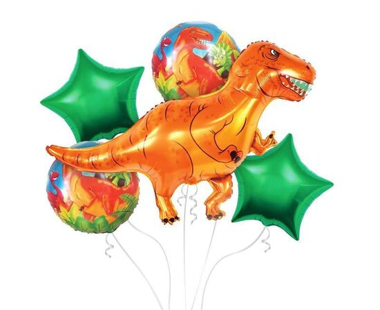 Folija balonu komplekts "Dino", 5 gb. 46cm, 48cm, 109cm