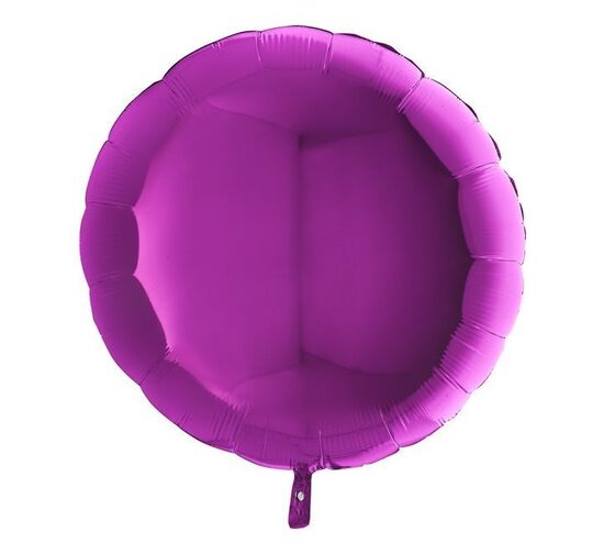 Folija balons, apaļš, 46 cm, violetā krāsā