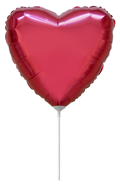 Folija MINI balons "Sirsniņa" sarkana krāsā, 23 cm, 1 gb