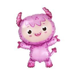 Folija balons "Baby Monster", rozā krāsā, 87 x 61 cm