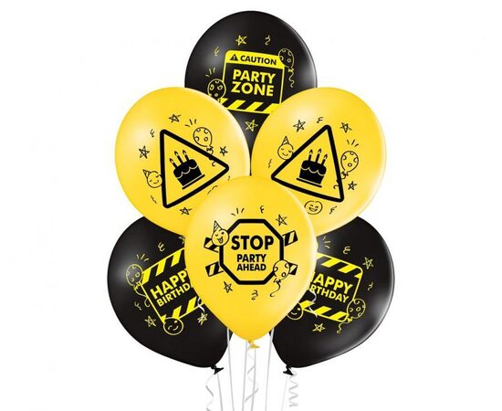 30 cm lateksa balonu komplekts "Birthday Zone" 6gb 