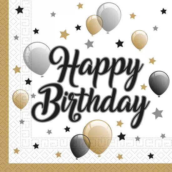 Salvetes "Happy Birthday", 20 gb