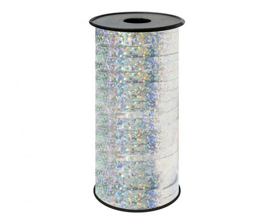 Plastikāta lente, sudraba holografiskā krāsa, 5 mm, 92 m