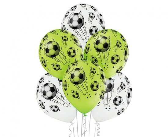 30 cm lateksa balonu komplekts "Futbols" 6gb 