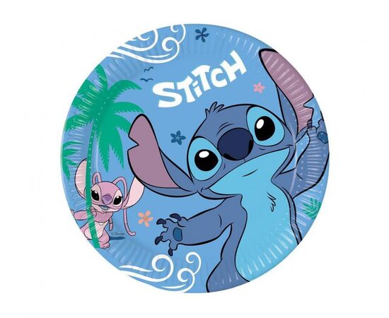 Papīra šķīvīši "Stitch", 23 cm, 8 gb