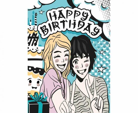 Apsveikuma kartiņa "Happy Birthday - Manga - Anime"