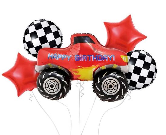 Folija balonu komplekts "Monster Truck", 5 gb. 46cm, 48cm, 76cm