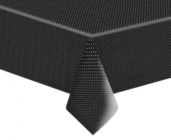 Papīra galdauts, ar punktiņem, melnā krāsa