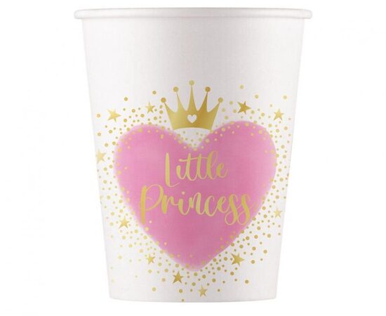 Papīra glāzes "Little Princess", 8 gb., 200 ml