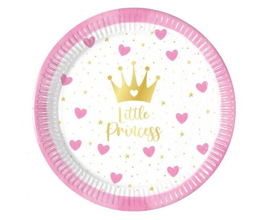 Papīra šķīvīši "Little Princess", 19,5 cm, 8 gb