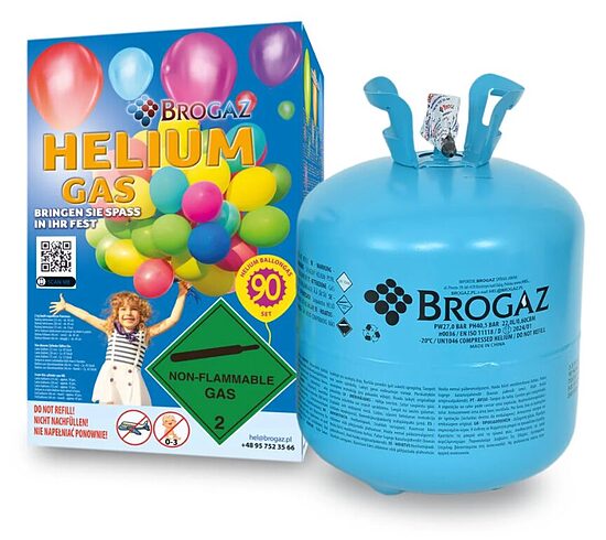 Hēlija gāzes balons 90 baloniem