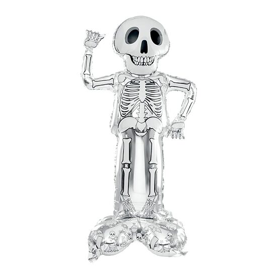 Stāvošs folijas balons "Skeletons" 122cm (piepūšams ar gaisu)