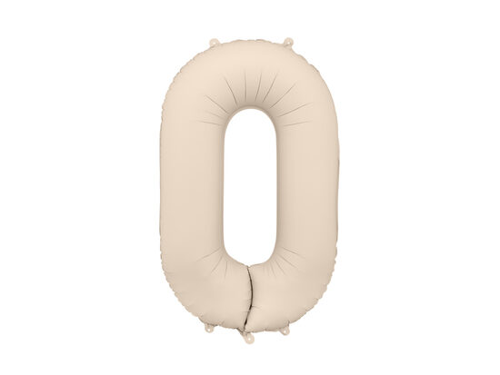 Folija balons "0", 86 cm, bēšā krāsa