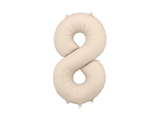 Folija balons "8", 86 cm, bēšā krāsa