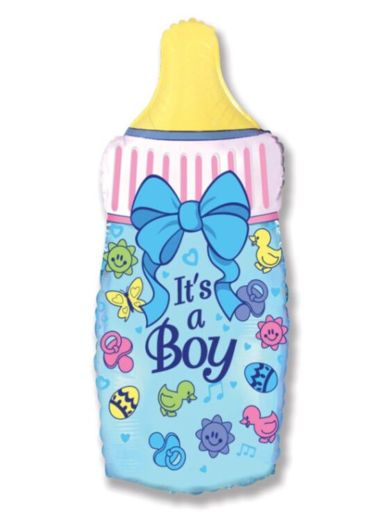 Folijas balons "Pudele ar knupi - It`s a boy", 78 cm