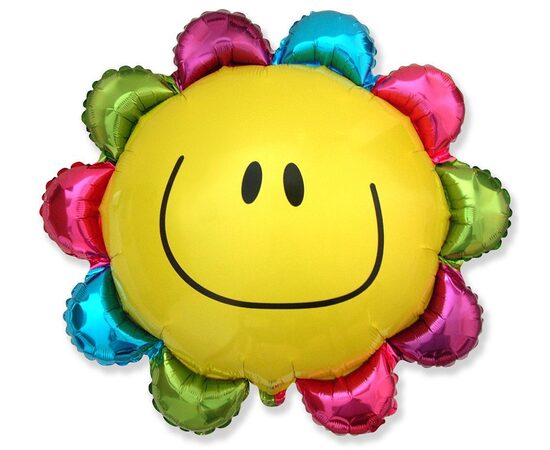 Folija balons "Varavīksnes zieds", 73x77 cm