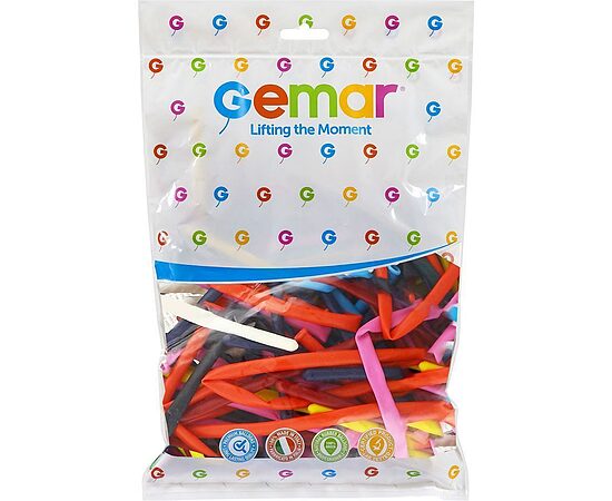 Lateksa baloni modelēšanai, 100 gb. iepakojums, krāsaini Twister Mix