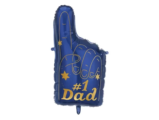 Folija balons "Dad #1 - Tētis - #1 ", 87 cm