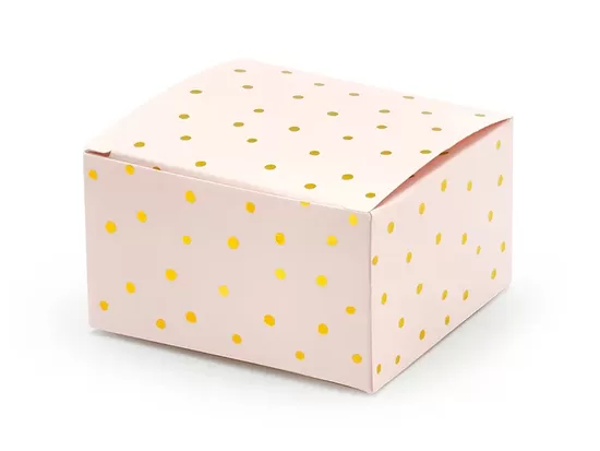 Kastītes, rozā krāsā ar zelta punktiņiem, 10 gb