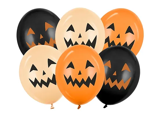 30 cm lateksa balons "Happy Halloween - ķirbis", 1 gb