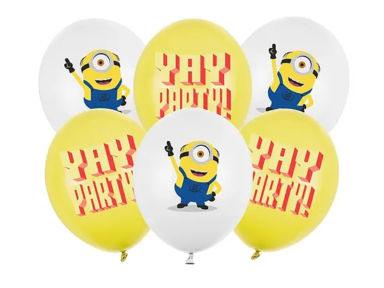 30 cm lateksa balons "Minioni" - 6 gb.