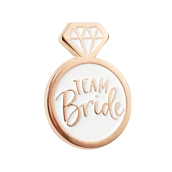 Emalja piespraude "Team Bride", 3.5 x 2,5 cm