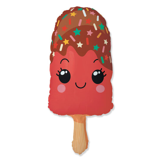 Folija balons "Saldējums", sarkanā krāsa, 61 cm