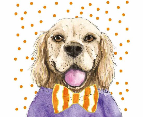 Apsveikuma kartīte "Suns", 15 x 15cm