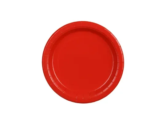 Papīra šķīvīši, sarkanā krāsa, 18 cm, 6 gb
