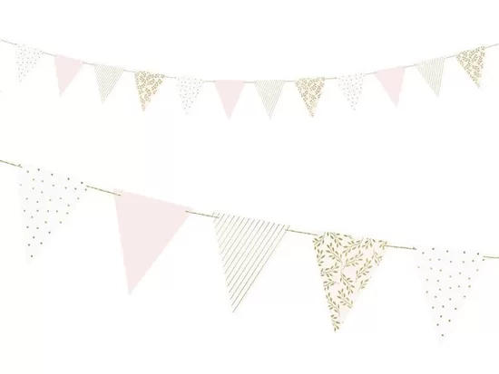 Karodziņi ar zelta rakstiem, 18 x 210 cm