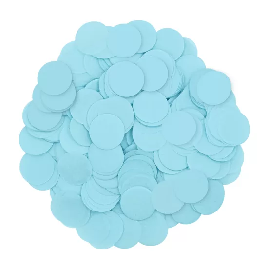 Papīra konfetti, gaiši zilā krāsa, 10 mm, 15 g