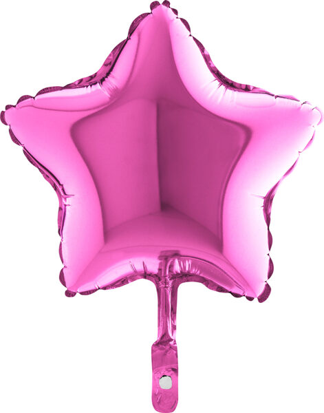 Folija balons "zvaigzne", 22 cm, fuksijas krāsa - 1 gb