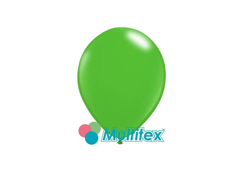 13 cm Multitex balons, spilgti zaļā krāsa - 1 gb.
