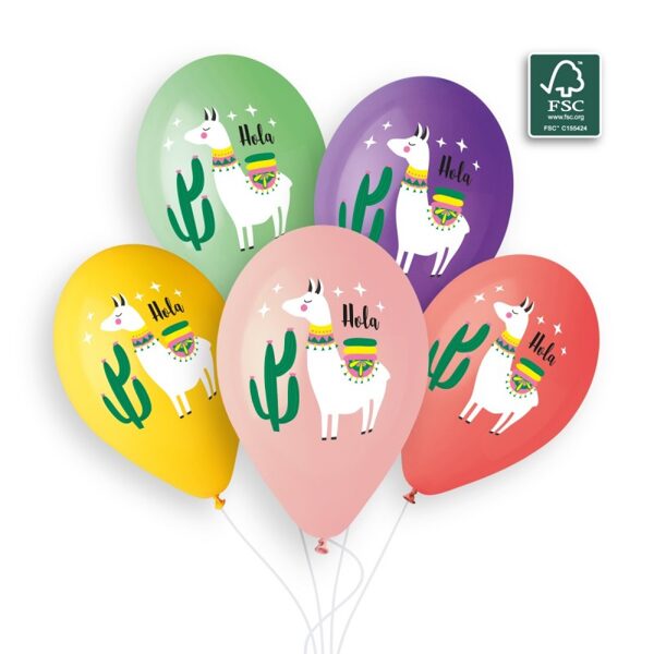 30 cm lateksa balons "Hola, Lama!" - 1 gb.