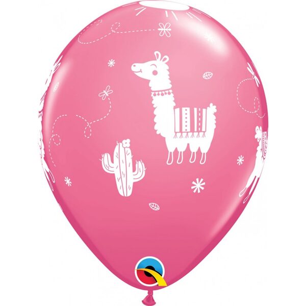 28 cm lateksa balons "Lama", rozā krāsa - 1 gb.