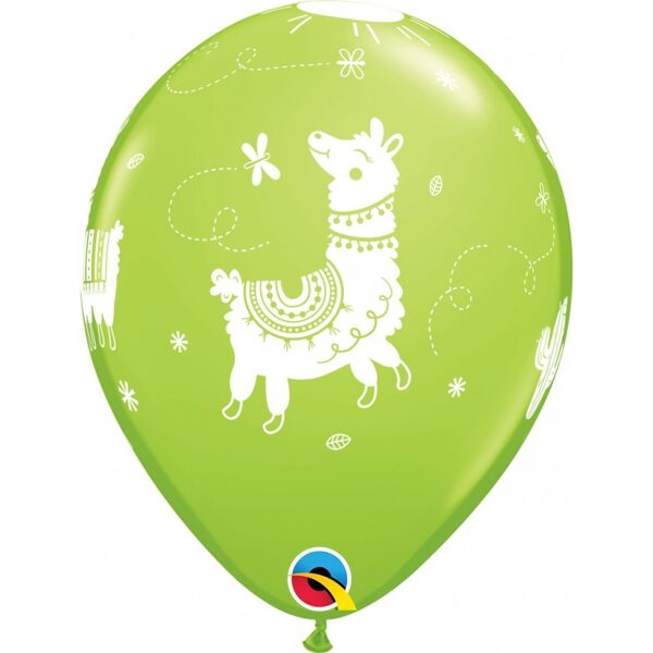 28 cm lateksa balons "Lama", zaļā krāsa - 1 gb.