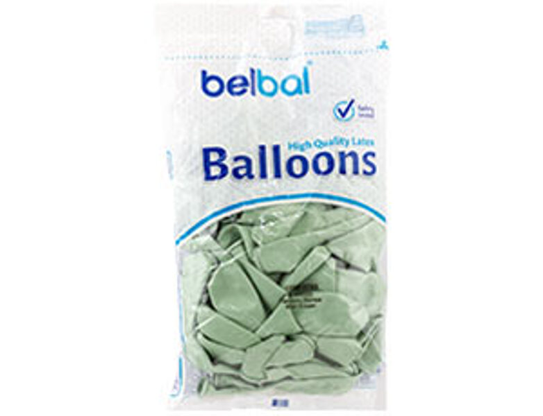 Balonu iepakojums, 100 gb., 30 cm, Belbal Kiwi Cream - maigi zaļā