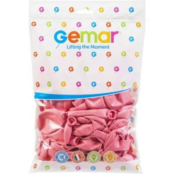13 cm balons, maigi rozā krāsa - 100 gb iepakojums