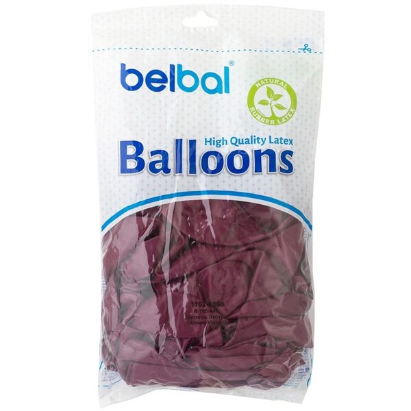Balonu iepakojums, 100 gb., 30 cm, vīnogu krāsa