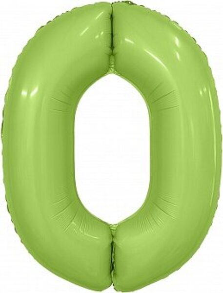 Folija satīna balons "0", 102 cm, olīvu krāsa