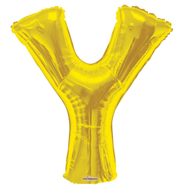 Folija burts "Y", 87 cm, zelta krāsa