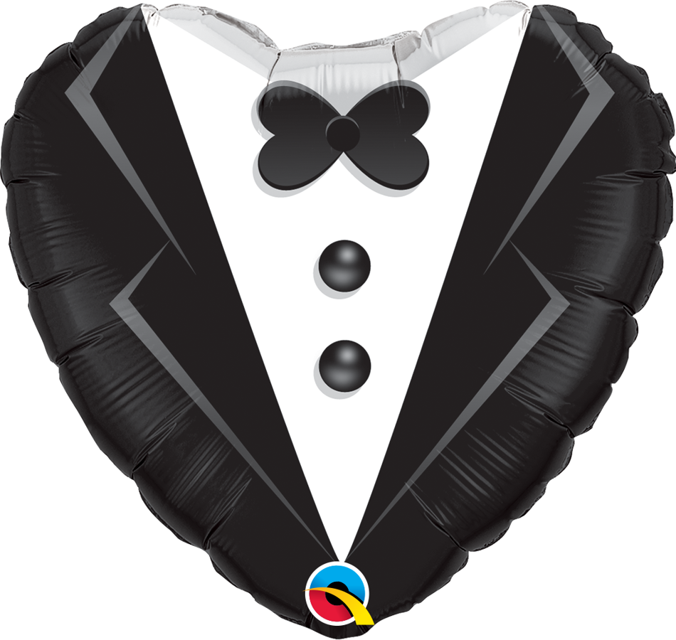 Folija balons "Līgavainis", sirds formā, 46 cm