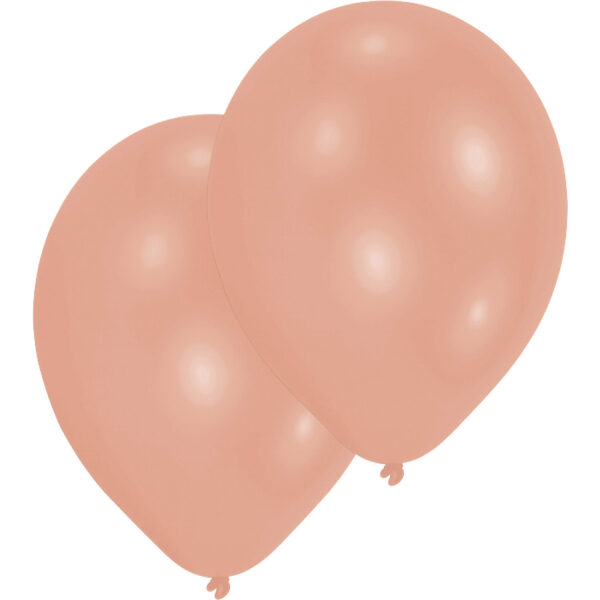 25 cm perlamutra balons, rozā zelts - 1 gb.