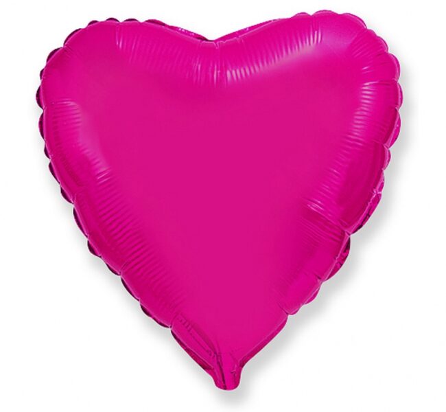 Folija balons FX "sirds", 46 cm, spilgti rozā krāsa