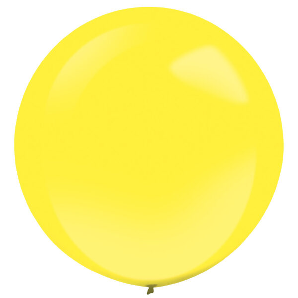 61 cm lateksa balons, dzeltenā krāsa - 1 gb.