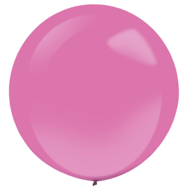 61 cm lateksa balons, spilgti rozā krāsa, - 1 gb.