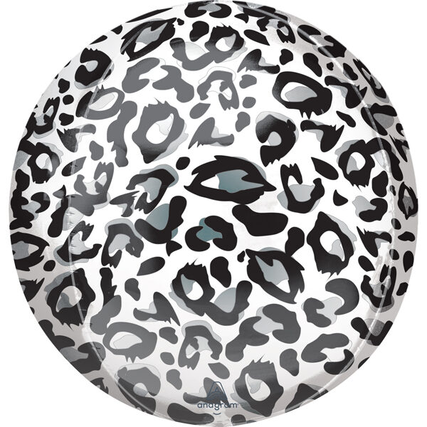 Folija balons ORBZ "Sniega Leopards", apaļš, 40 cm