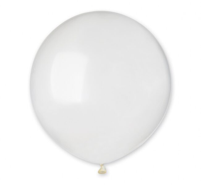 48 cm lateksa balons, caurspīdīgs - 1 gb.