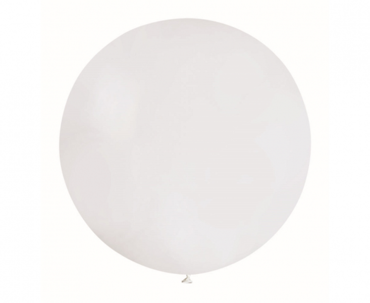 60 cm lateksa balons, baltā krāsa, Gemar - 1 gb.
